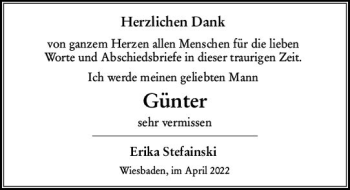 Traueranzeige von Günter  von vrm-trauer Wiesbadener Kurier