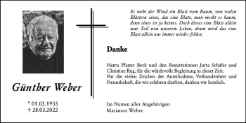Traueranzeige von Günther Weber von vrm-trauer Odenwälder Echo