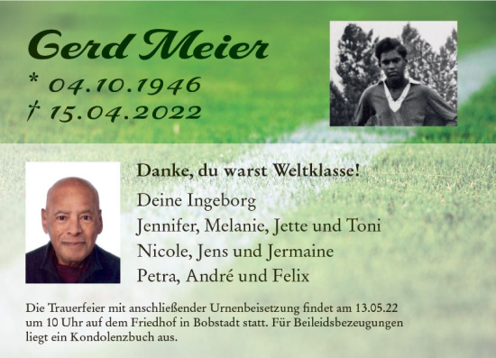 Traueranzeige von Gerd Meier von vrm-trauer Bürstädter/Lamperth. Ztg/Starkenburger