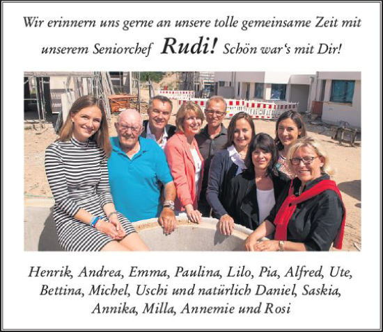 Traueranzeige von Rudi Knodel von vrm-trauer AZ Mainz