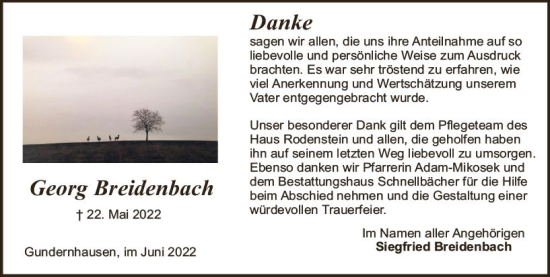 Traueranzeige von Georg Breidenbach von vrm-trauer Darmstädter Echo