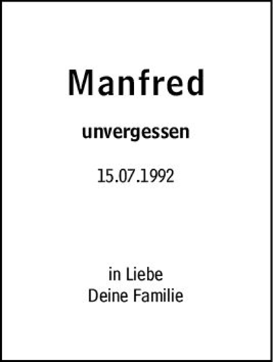 Traueranzeige von Manfred Becker von vrm-trauer Darmstädter Echo