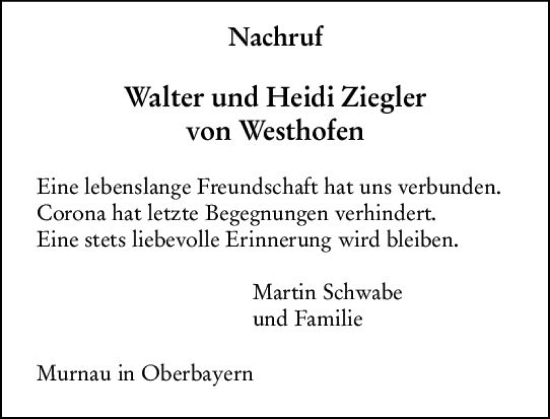 Traueranzeige von Walter Ziegler von vrm-trauer Wormser Zeitung
