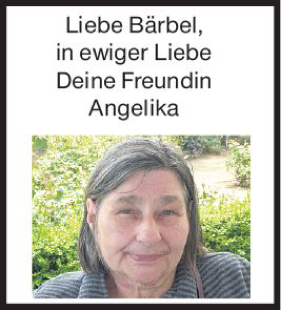 Traueranzeige von Bärbel  von vrm-trauer Darmstädter Echo