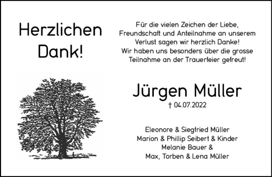Traueranzeige von Jürgen Müller von vrm-trauer Rüsselsheimer Echo / MainSpitze