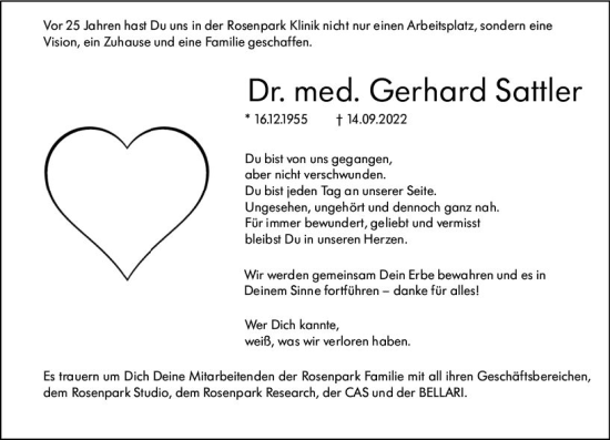 Traueranzeige von Gerhard Sattler von vrm-trauer Darmstädter Echo