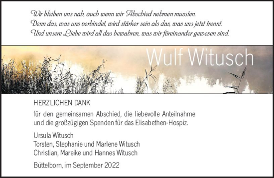 Traueranzeige von Wulf Witusch von vrm-trauer Groß-Gerauer Echo
