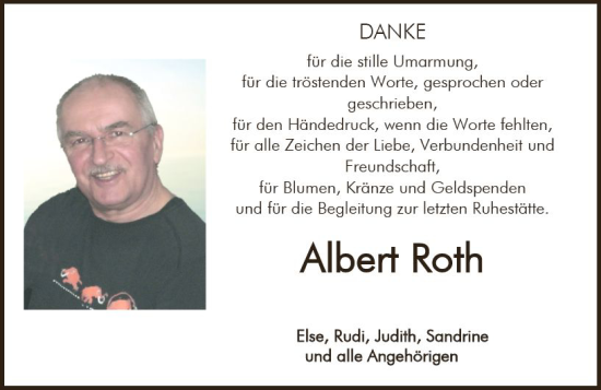 Traueranzeige von Albert Roth von Starkenburger Echo