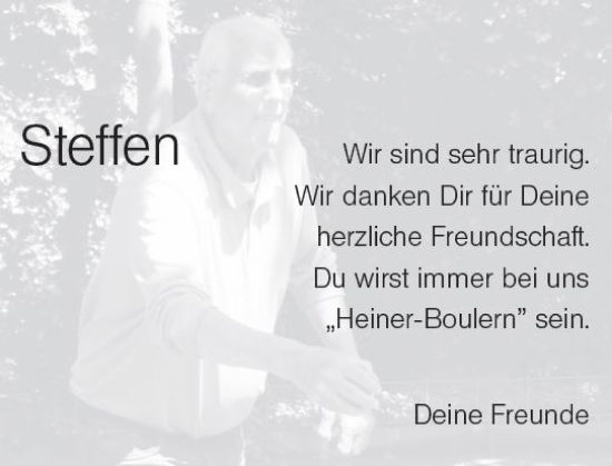 Traueranzeige von Steffen  von Darmstädter Echo