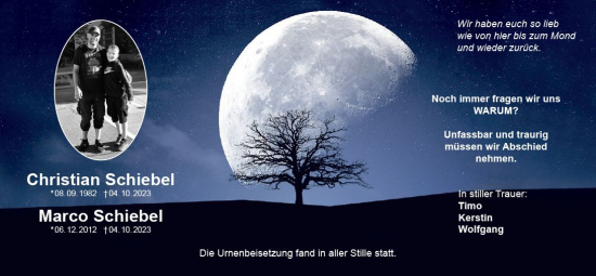 Traueranzeige von Marco Schiebel von Darmstädter Echo
