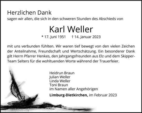Traueranzeige von Karl Weiler von Nassauische Neue Presse