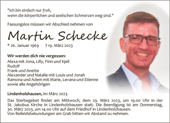Traueranzeige von Martin Schecke von Nassauische Neue Presse