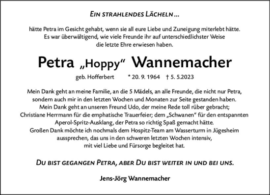 Traueranzeige von Petra Wannemacher von Darmstädter Echo