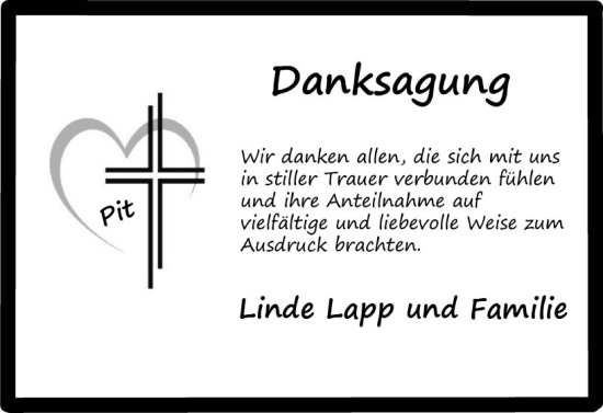 Traueranzeige von Pit  von Wetzlarer Neue Zeitung