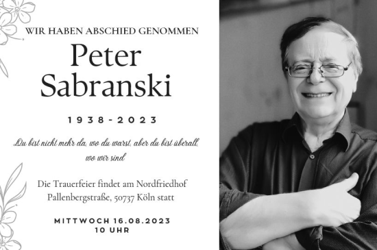 Traueranzeige von Peter Sabranski von Nassauische Neue Presse