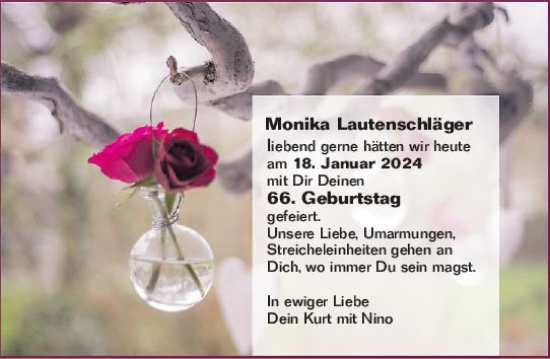 Traueranzeige von Monika Lautenschläger von Odenwälder Echo