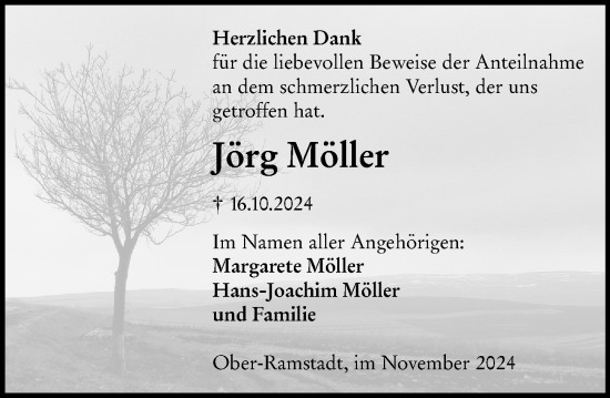 Traueranzeige von Jörg Möller von Darmstädter Echo