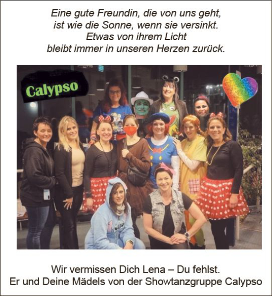 Traueranzeige von Lena  von Hochheimer Zeitung