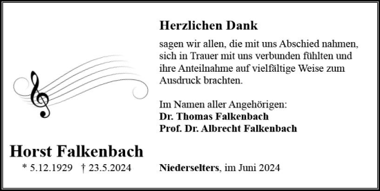 Traueranzeige von Horst Falkenbach von Nassauische Neue Presse