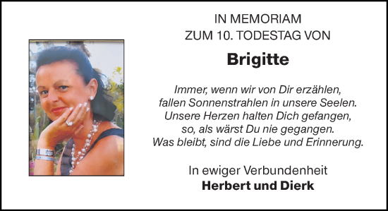 Traueranzeige von Brigitte  von Hochheimer Zeitung