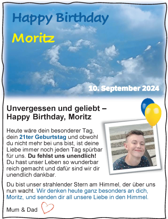 Traueranzeige von Moritz Jung von Camberger Anzeiger