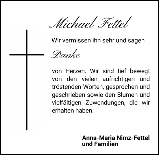 Traueranzeige von Michael Fettel von Starkenburger Echo
