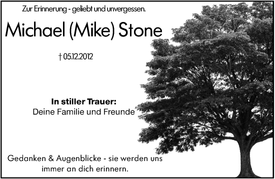Traueranzeige von Michael Stone von Starkenburger Echo