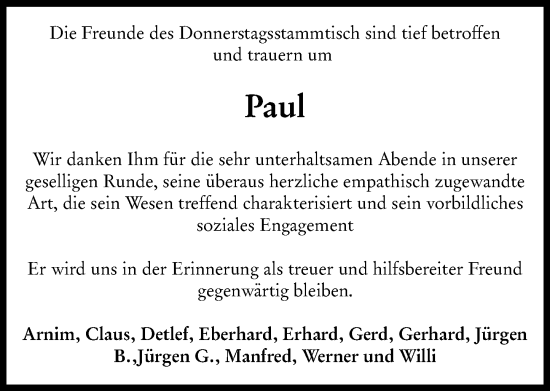 Traueranzeige von Paul Paul von Odenwälder Echo