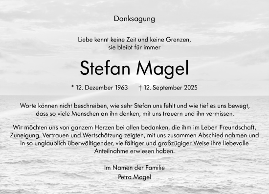 Traueranzeige von Stefan Magel von Wiesbadener Kurier