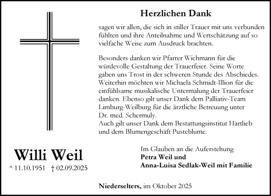 Traueranzeige von Willi Weil von Camberger Anzeiger Traueranzeige von Willi Weil von Camberger Anzeiger