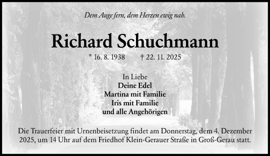 Traueranzeige von Richard Schuchmann von Groß-Gerauer Echo