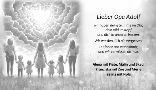 Traueranzeige von Adolf Walther von Odenwälder Echo