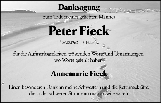 Traueranzeige von Peter Fieck von Wiesbadener Kurier