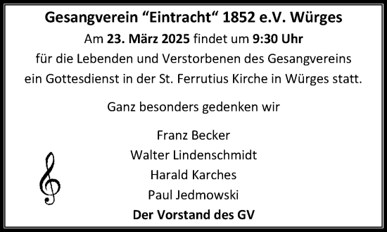Traueranzeige von Walter Lindenschmidt von Camberger Anzeiger