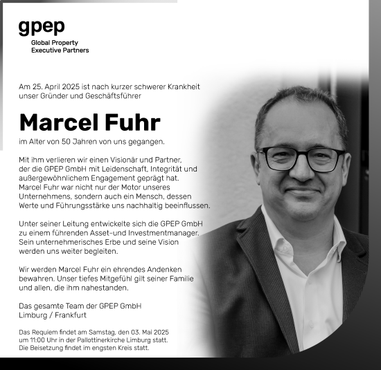 Traueranzeige von Marcel Fuhr von Nassauische Neue Presse