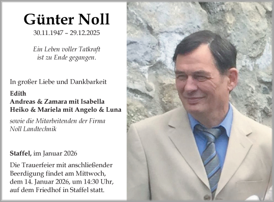 Traueranzeige von Günter Noll von Nassauische Neue Presse