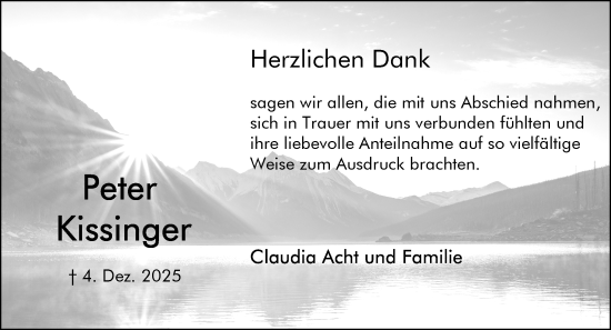 Traueranzeige von Peter Kissinger von Rüsselsheimer Echo