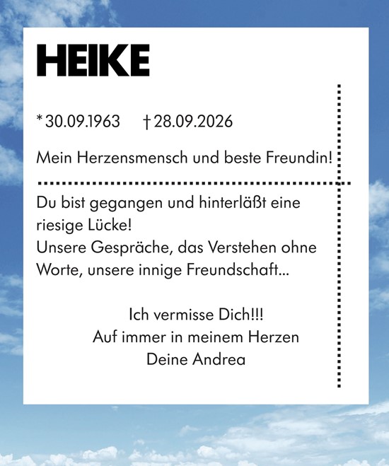Traueranzeige von Heike Barnstorf von Allgemeine Zeitung Mainz