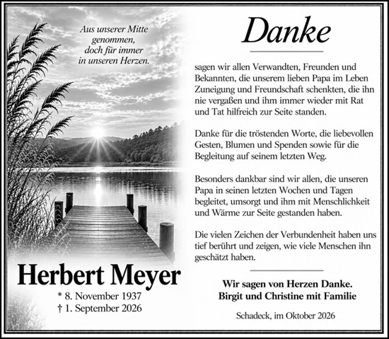Traueranzeige von Herbert Meyer von Nassauische Neue Presse