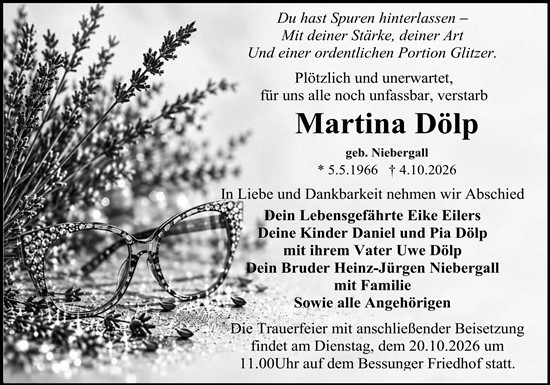 Traueranzeige von Martina Dölp von Darmstädter Echo