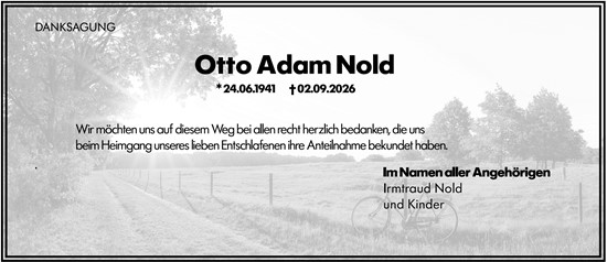 Traueranzeige von Otto Adam Nold von Groß-Gerauer Echo