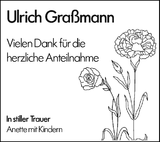 Traueranzeige von Ulrich Graßmann von Camberger Anzeiger