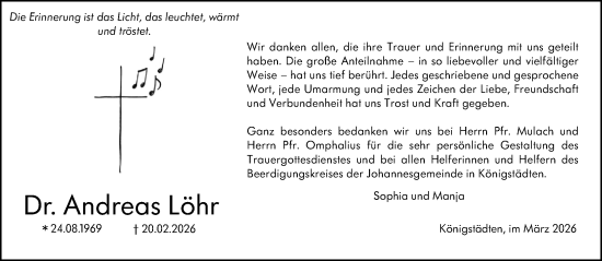 Traueranzeige von Andreas Löhr von Rüsselsheimer Echo