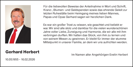 Traueranzeige von Gerhard Herbert von Starkenburger Echo
