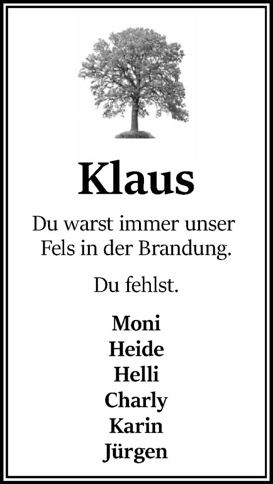 Traueranzeige von Klaus Gärtner von Odenwälder Echo