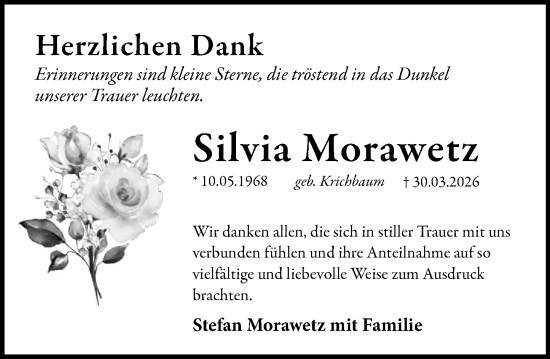 Traueranzeige von Silvia Morawetz von Darmstädter Echo