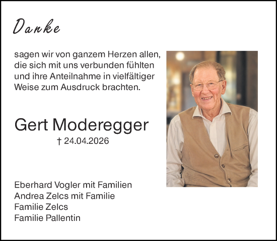 Traueranzeige von Gert Moderegger von Wiesbadener Kurier