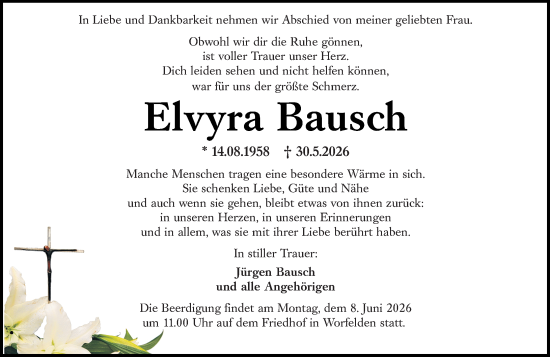 Traueranzeige von Elvyra Bausch von Groß-Gerauer Echo