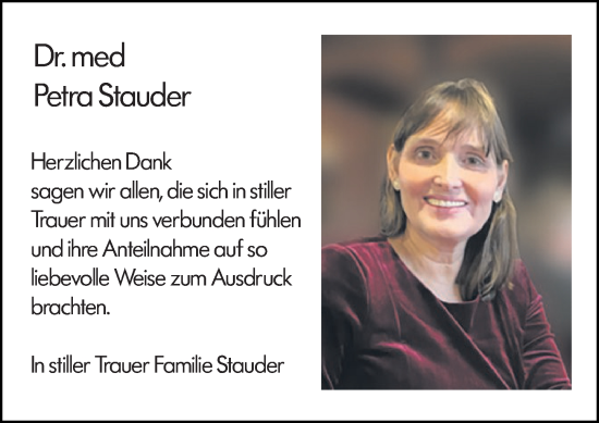 Traueranzeige von Petra Stauder von Rüsselsheimer Echo
