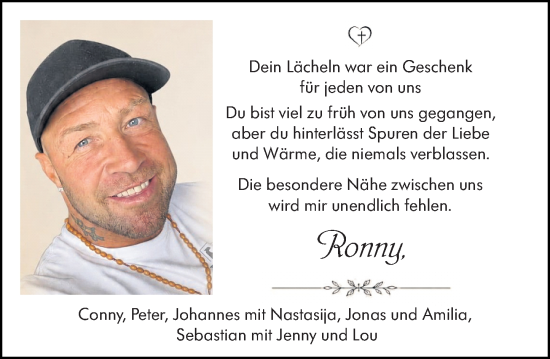 Traueranzeige von Ronny G. von Wiesbadener Kurier